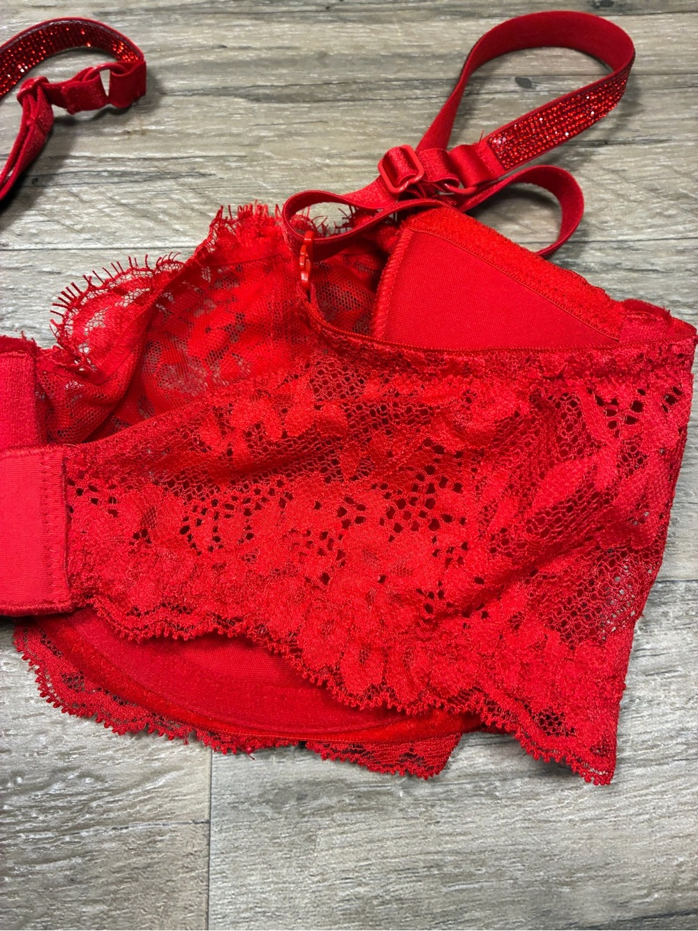 Victoria Secret Dream Angels Lace Push Up Without Padding Diamanté Strap Bra - Picture 6 of 10